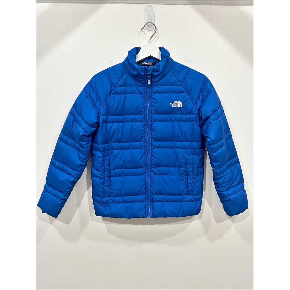 The North Face Boys 550 Down Puffer Jacket Blue Size M 10/12